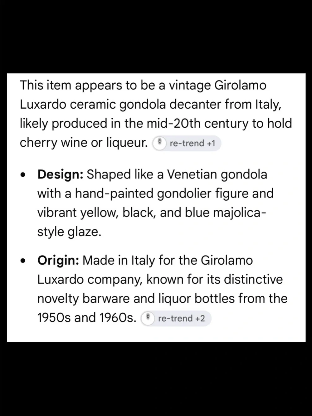 Girolamo Luxardo-Torreglia unique mcm